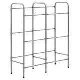 Vidaxl Storage Rack til 6 kasser 96x33x116 cm stål sølvfarvet