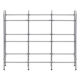 Vidaxl storage rack for 9 crates 145x33x116 steel silver colored