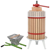 Vidaxl Press de vino de frutas de 2 piezas con set de pistilo