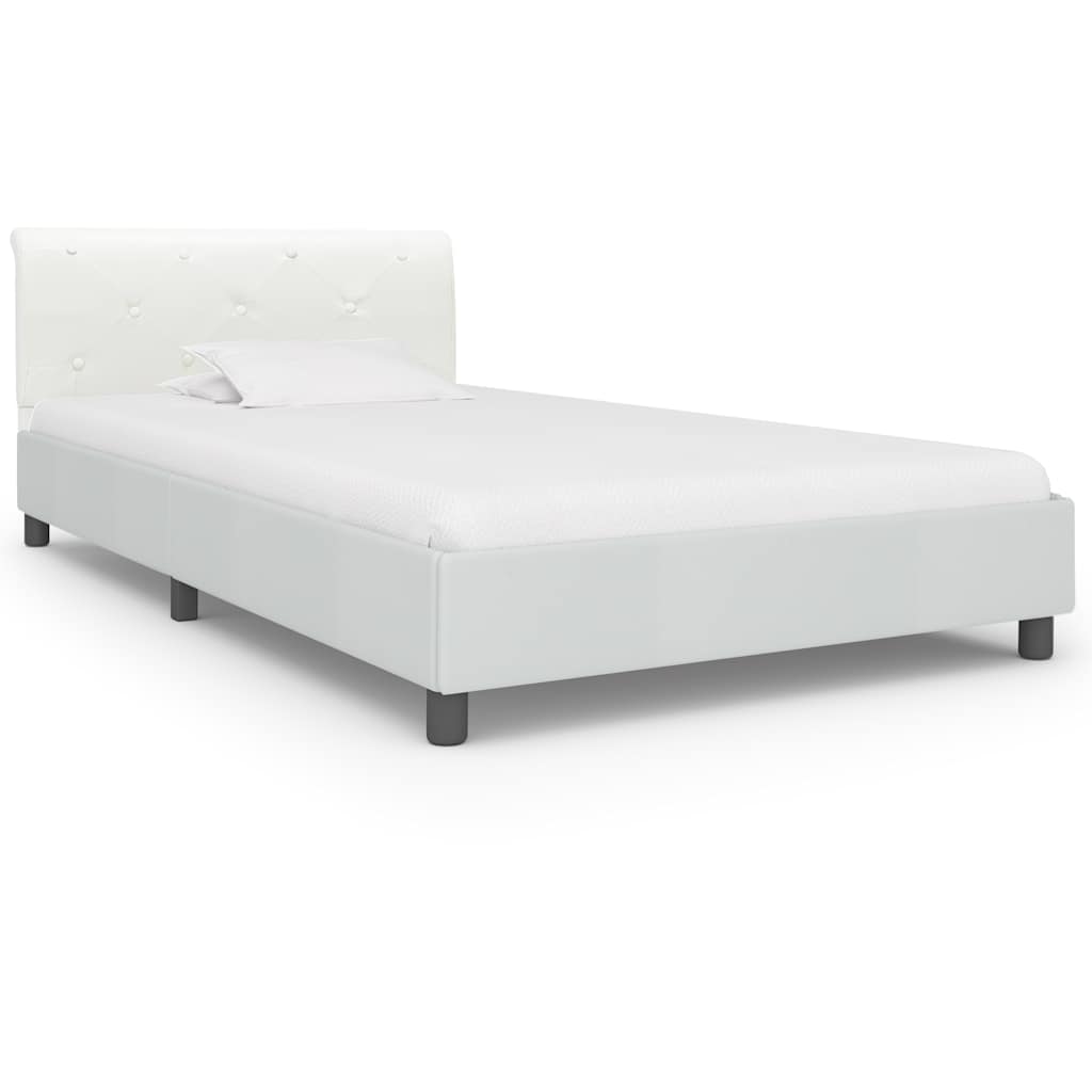 Vidaxl bedframe kunstleer wit 100x200 cm
