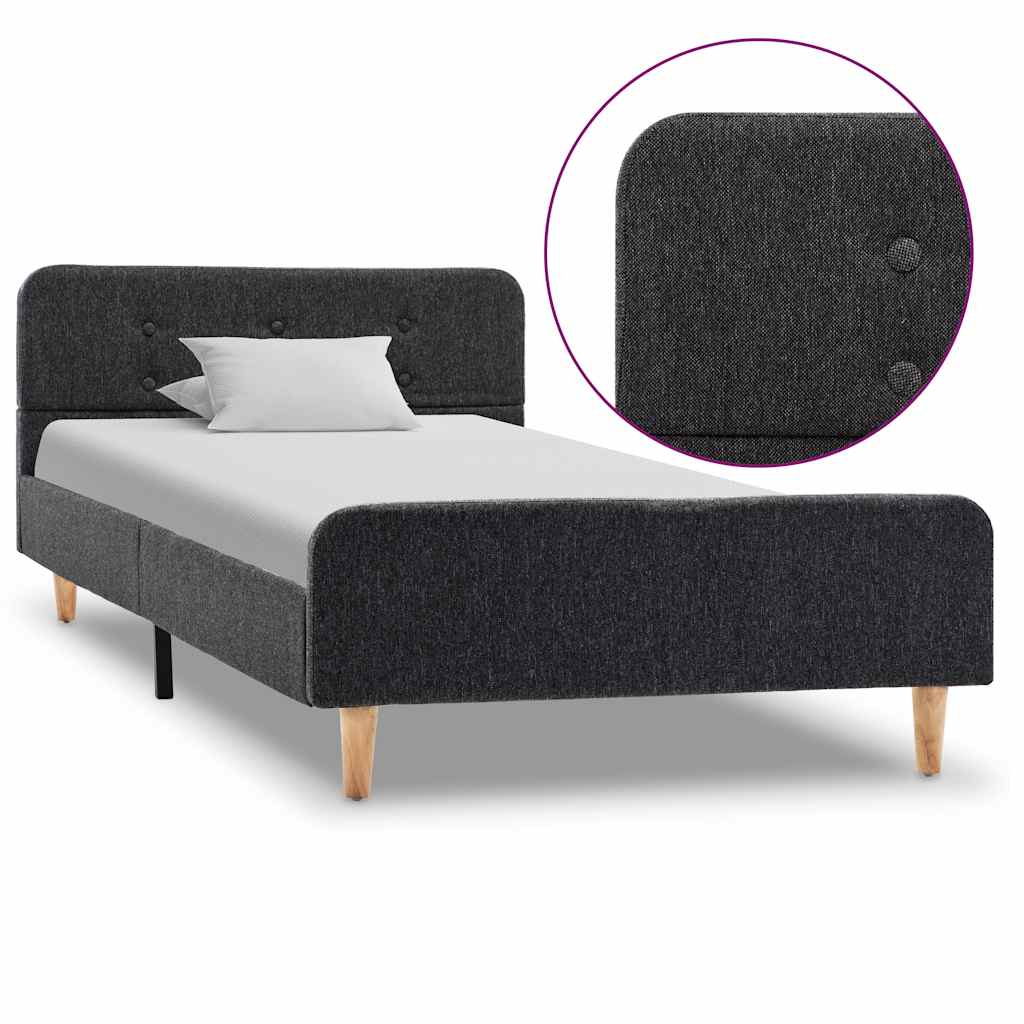 Vidaxl bedframe jute donkergrijs 90x200 cm