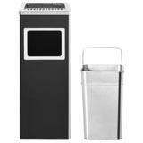 Vidaxl Ashtray Trash Hotel 36 L en acier noir