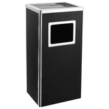 Vidaxl Ashtray Trash Hotel 45 L en acier noir