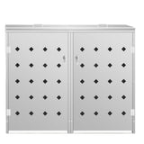 Vidaxl container storage double 240 L stainless steel