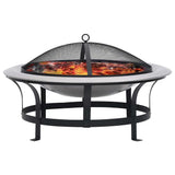 Vidaxl Garden Fire avec gril 76 cm en acier inoxydable