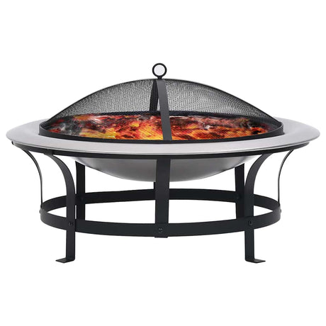 Vidaxl Garden Fire avec gril 76 cm en acier inoxydable