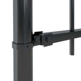 Vidaxl Garden Fence s Spears Top 11,9x0,6 m Steel Black