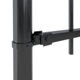 Vidaxl Garden Fence s Spears Top 3,4x1 M Steel Black