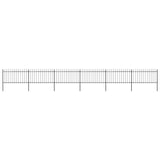 Vidaxl Garden Fence con Spears Top 10.2x1 m in acciaio nero