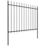 Vidaxl Garden Fence con lanzas Top 10.2x1.5 m de acero negro