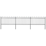 Vidaxl Garden Fence con redonda de 5.1x1 m de acero negro