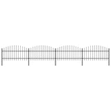 Vidaxl Garden Fence s vrcholem Spears (1-1,25) x6,8 m Steel Black