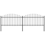 Vidaxl Garden Fence s vrcholem Spears (1,25-1,5) x3,4 m Steel Black