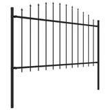 Vidaxl Garden Fence s vrcholem Spears (1,25-1,5) x3,4 m Steel Black