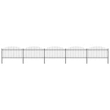 Vidaxl Garden Fence With Spears Top (1.25-1.5) x8.5 m de acero negro