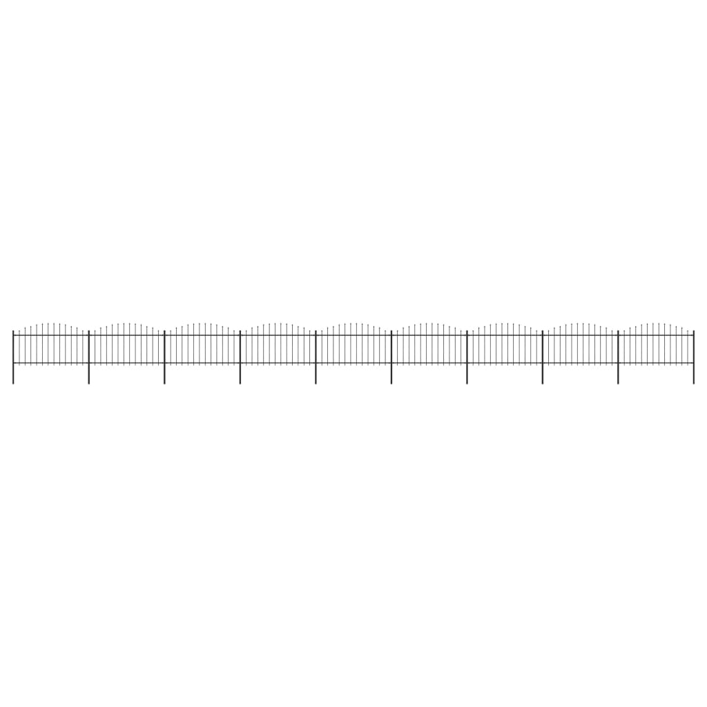 Vidaxl Garden Fence avec haut de lance (1,25-1,5) x15,3 m