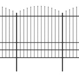 Vidaxl Gaart Fiedem mat Spuere Top (1,75-2) x11.9 m Stol schwaarz