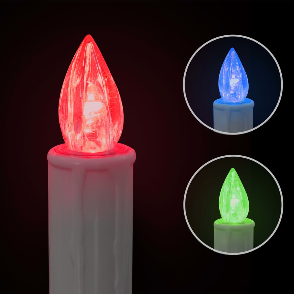 VidaXL LED candles Christmas Wireless With Remote Control 30 ST RGB