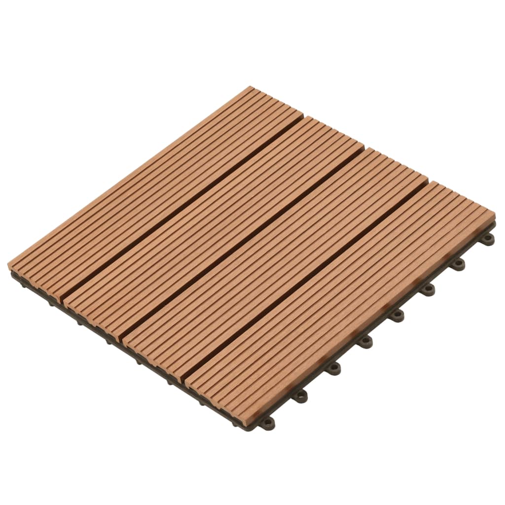 Vidaxl 22 St Terrace Tiles 30x30 cm 2 m² HKC BROWN