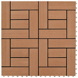 Vidaxl 22 St Terrace Fliser 30x30 cm 2 m² HKC Brown