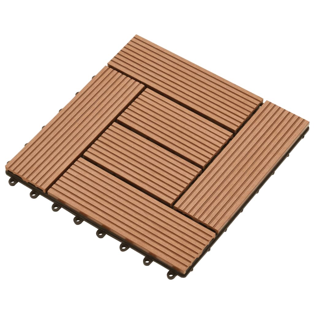 Vidaxl 22 St Terrace Tiles 30x30 cm 2 m² HKC BROWN