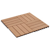 VIDAXL 22 ST Terrassenfliesen 30 x 30 cm 2 m² HKC Teakfarbe