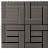 Vidaxl 22 St Terrace Piastrelle 30x30 cm 2 m² HKC Brown scuro