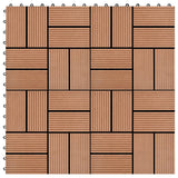 Vidaxl 22 St Terrace Piastrelle 30x30 cm 2 m² HKC Brown