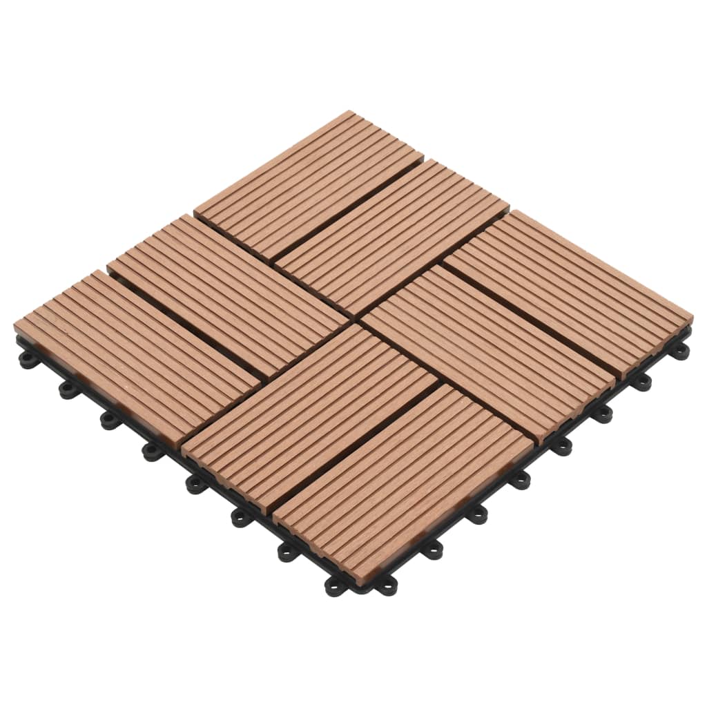 Vidaxl 22 St Terrace Piastrelle 30x30 cm 2 m² HKC Brown