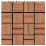 Vidaxl 22 ST Terrace Tiles 30x30 cm 2 m² HKC Teakové barvy