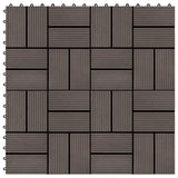 Vidaxl 22 St Terrace -fliser 30x30 cm 2 m² HKC mørkebrun