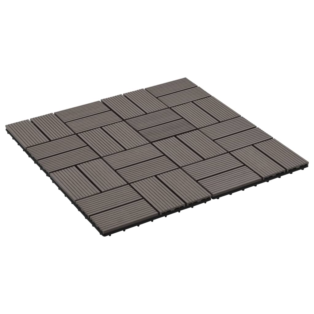 Vidaxl 22 st Terrass Theile 30x30 cm 2 m² am donkelbrong