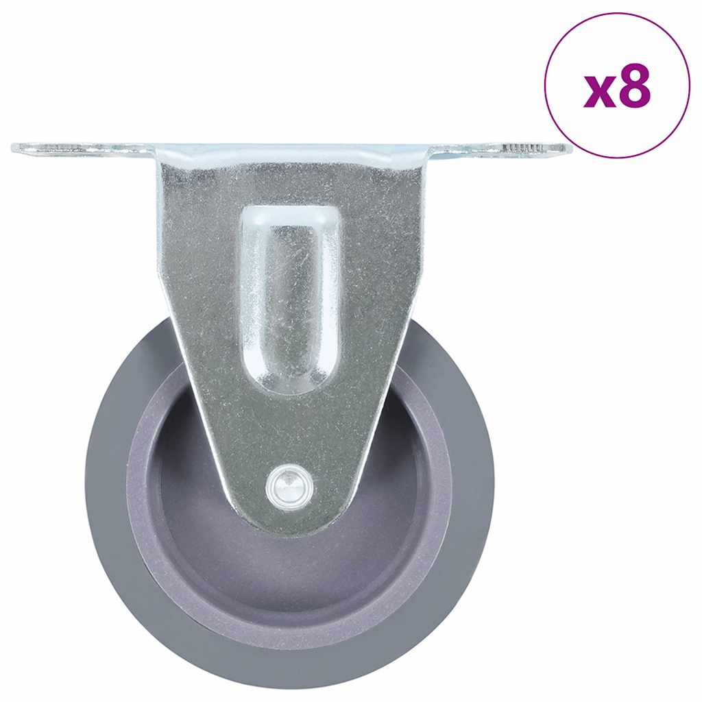 VidaXL 8 pcs Roues fixes 75 mm