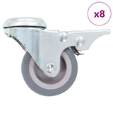 VidaXL 8 pcs Roulettes pivotantes avec trous de boulons 50 mm