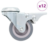 VidaXL 12 pcs Roulettes pivotantes avec trous de boulons 50 mm