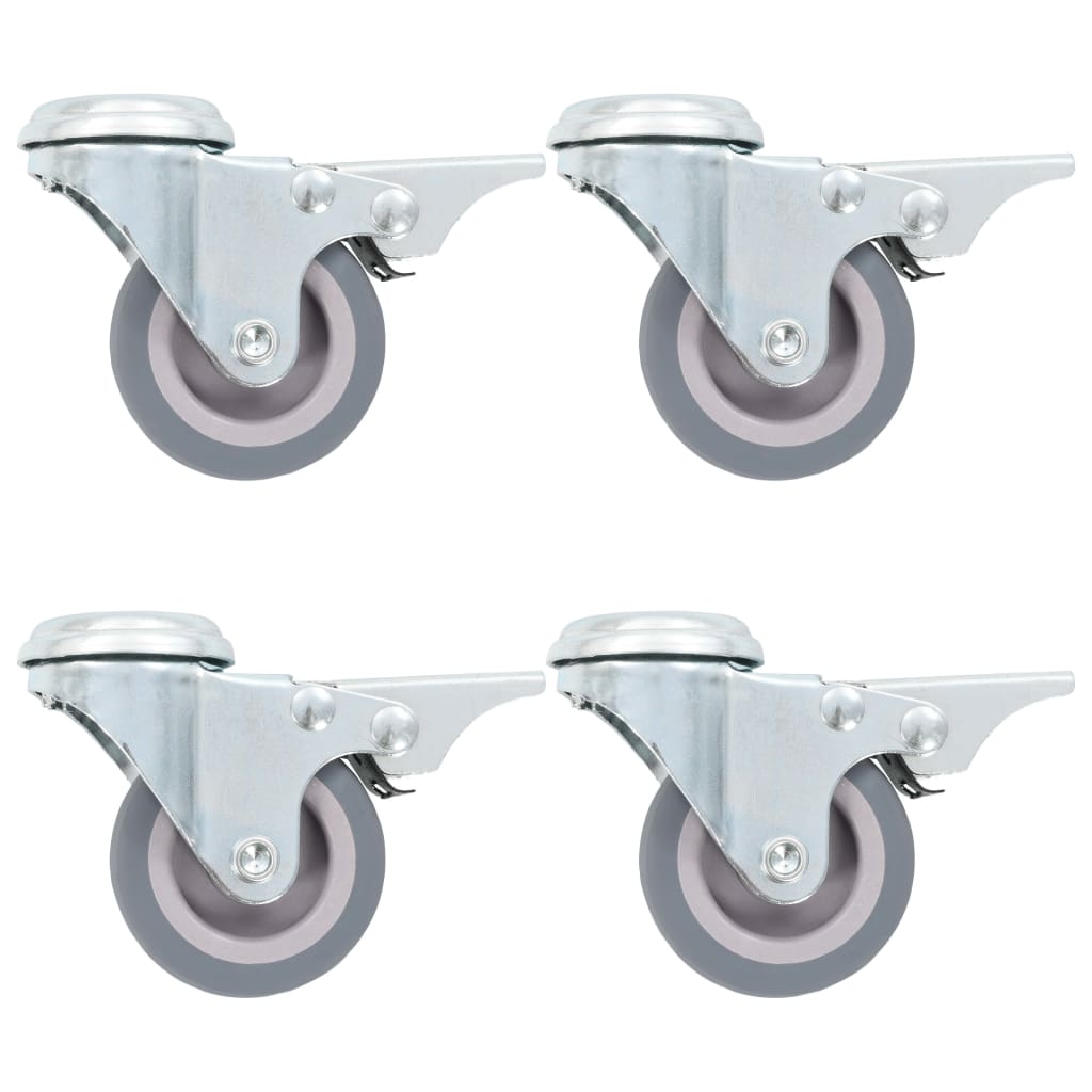 Vidaxl 16 st swivel wheels with bolt holes 50 mm