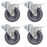 Vidaxl 16 st swivel wheels with bolt holes 75 mm