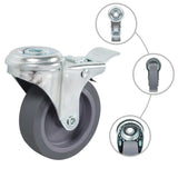 Vidaxl 16 St Swivel Wheels med bolthull 75 mm