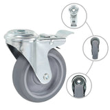 VidaXL 24 pcs Roulettes pivotantes avec trous de boulons 100 mm
