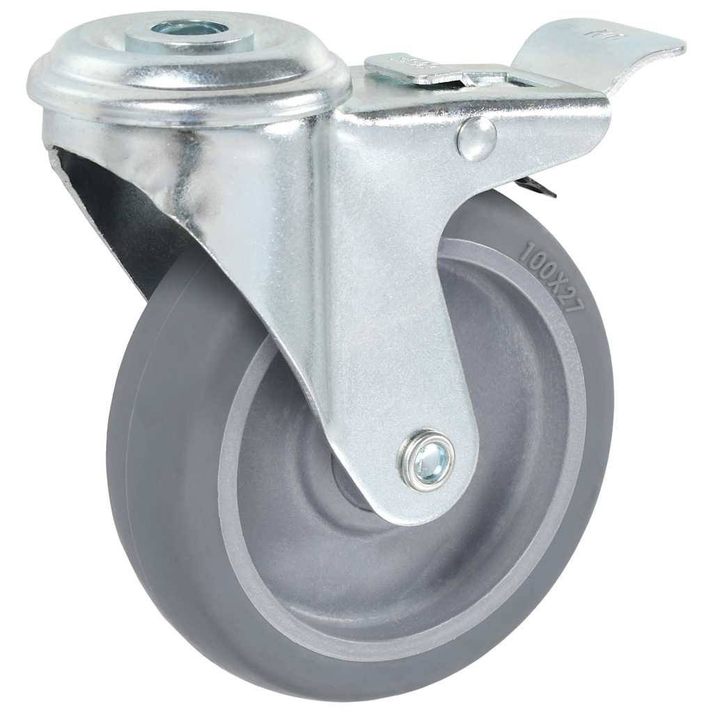 VidaXL 24 pcs Roulettes pivotantes avec trous de boulons 100 mm