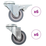 VidaXL 12 pcs Roulettes pivotantes avec trous de boulons 50 mm