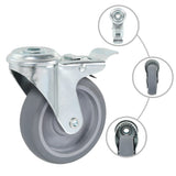 VidaXL 8 pcs Roulettes pivotantes avec trous de boulons 100 mm