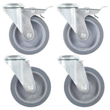 Vidaxl 24 St Swivel Wheels med bolthull 100 mm