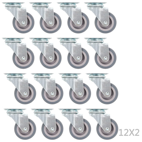 Vidaxl 48 St Swivel Wheels 50 mm