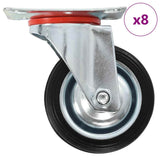 VidaXL 8 pcs Roues pivotantes 75 mm