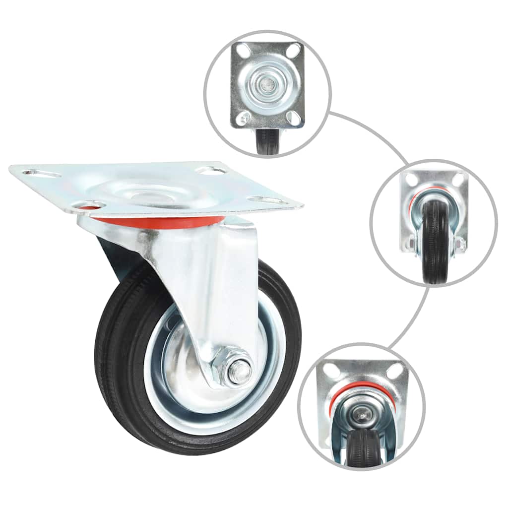 VidaXL 8 pcs Roues pivotantes 75 mm