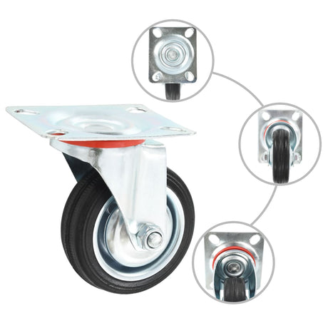 Vidaxl 24 St Swivel Wheels 75 mm