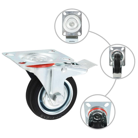 Vidaxl 24 St Swivel Wheels 75 mm