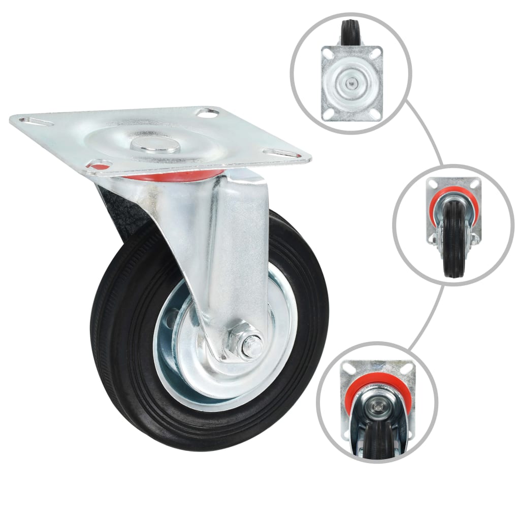 VidaXL 8 ST swivel wheels 100 mm