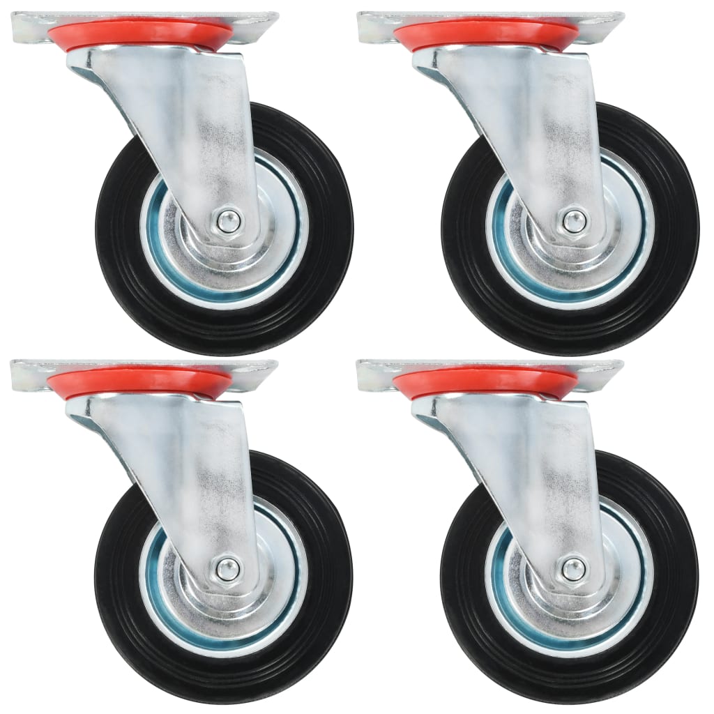 Vidaxl 12 St Swivel Wheels 100 mm